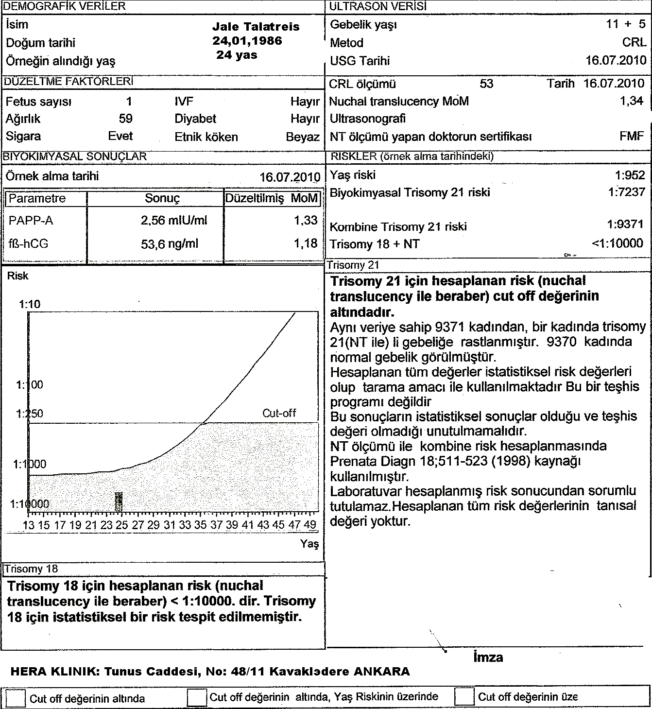 İkili tarama testi, double test, ikili test, gebelikte ilk trimester tarama testi