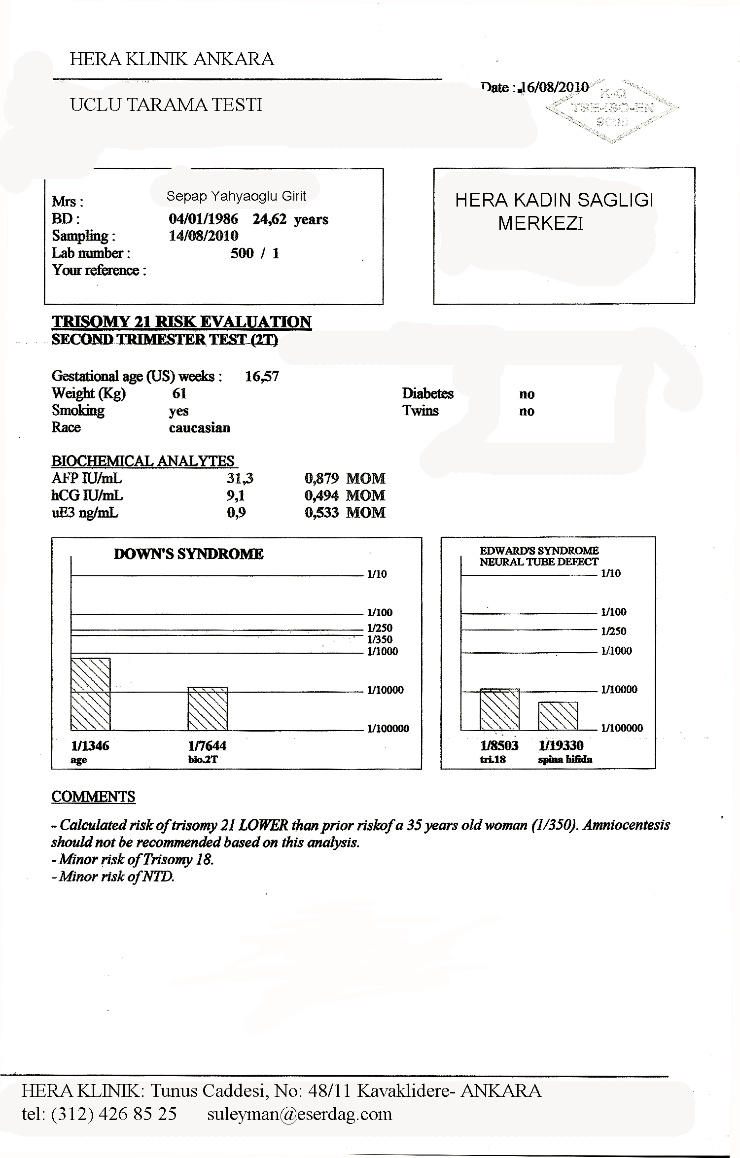 l tarama testi, triple test, l test, screening test, ikinci trimester tarama testi